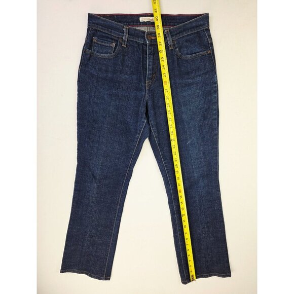 Levi's Size 10M Womens 550 Relaxed Bootcut 31 Inch Inseam Blue Denim Logo Jeans - Picture 9 of 12